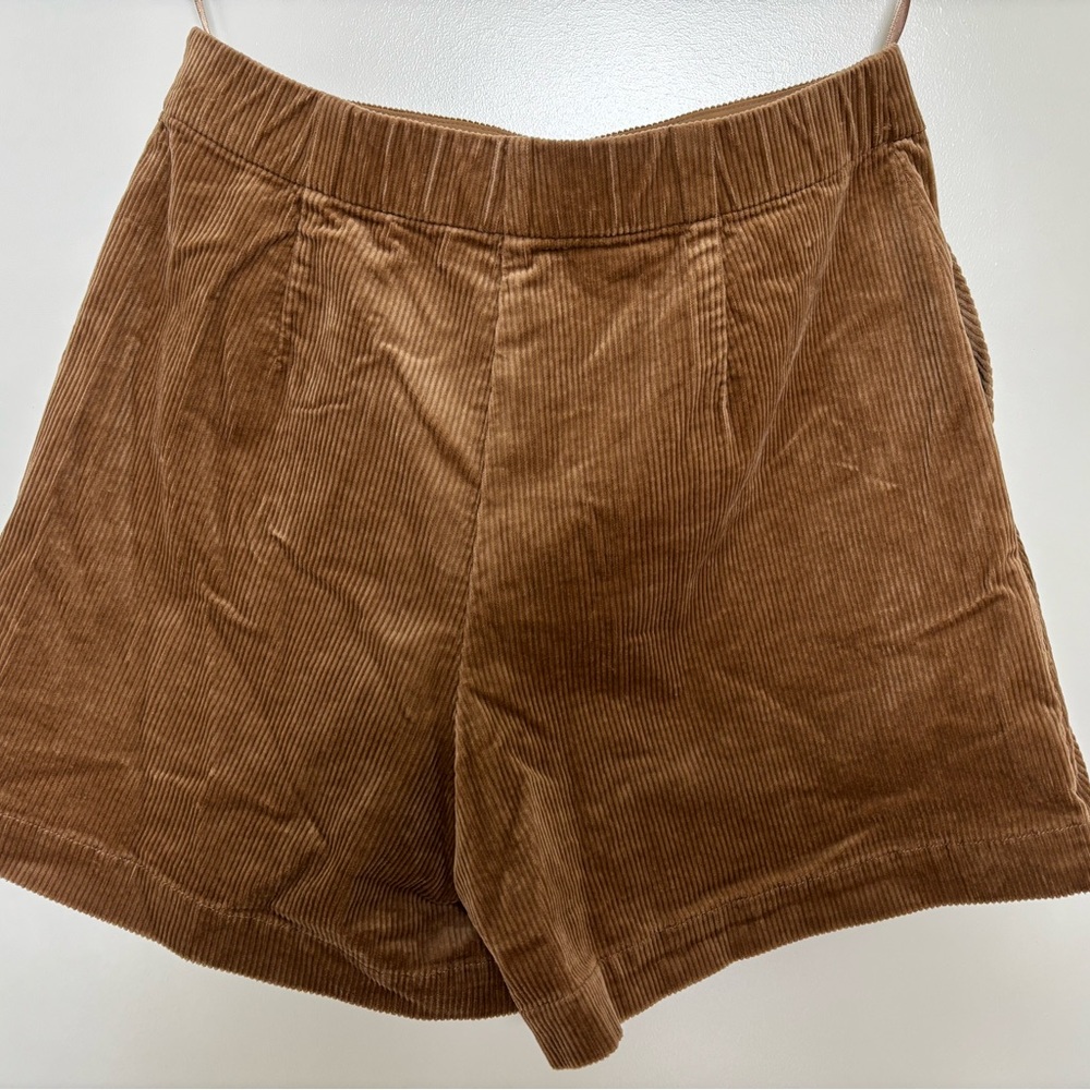 NWT Uniqlo Brown Corduroy Wrap Skort w/ Pockets - size medium - Picture 2 of 5